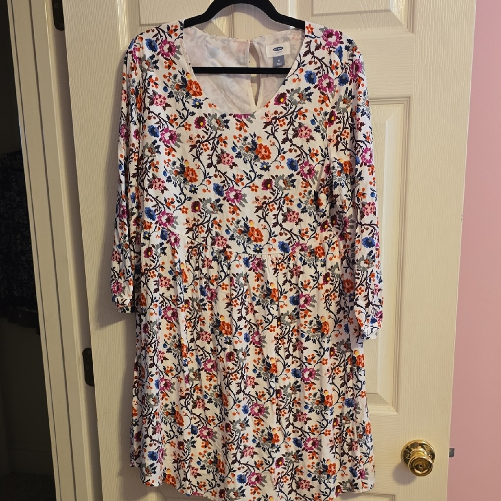 Old Navy Floral Long‎ Sleeve Dress - Multicolor